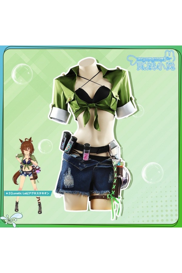 2XXT Cosplay Uma Musume Pretty Derby Agnes Tachyon Lunatic Lab Swimsuit Cosplay Costume